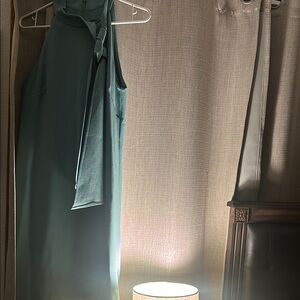 Elegant Teal Sleeveless Dress